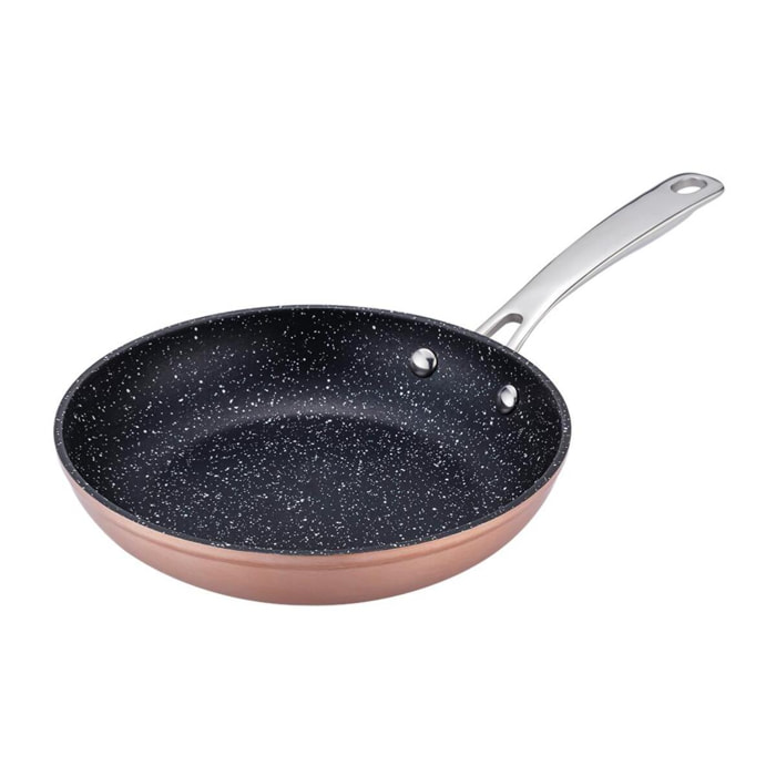 Set de 3 poêles cuivré  greblon céramique - "héritage"