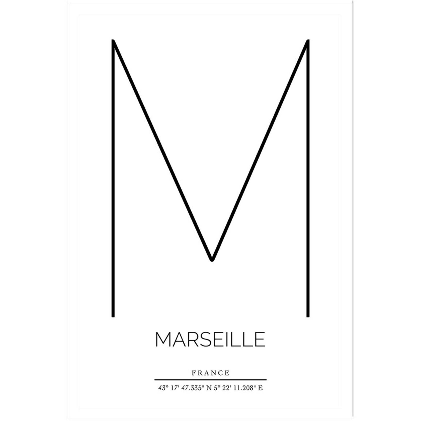 Poster m marseille Affiche seule
