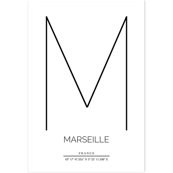 Poster m marseille Affiche seule
