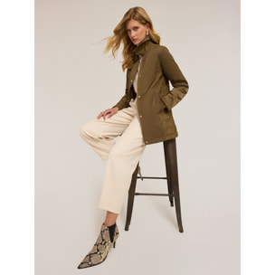 Motivi - Chaqueta acolchada de nailon y raso - Verde militare