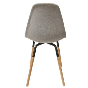 Chaise Scandinave Tissu Gris Clair Phenix