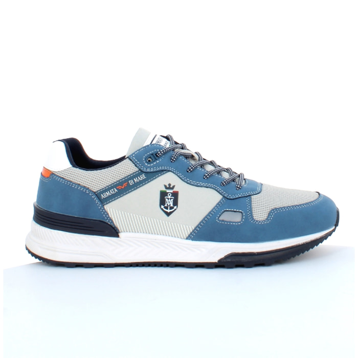 Armata di Mare Scarpe Uomo Sneaker Basse AMU P21L50 Navy Grey