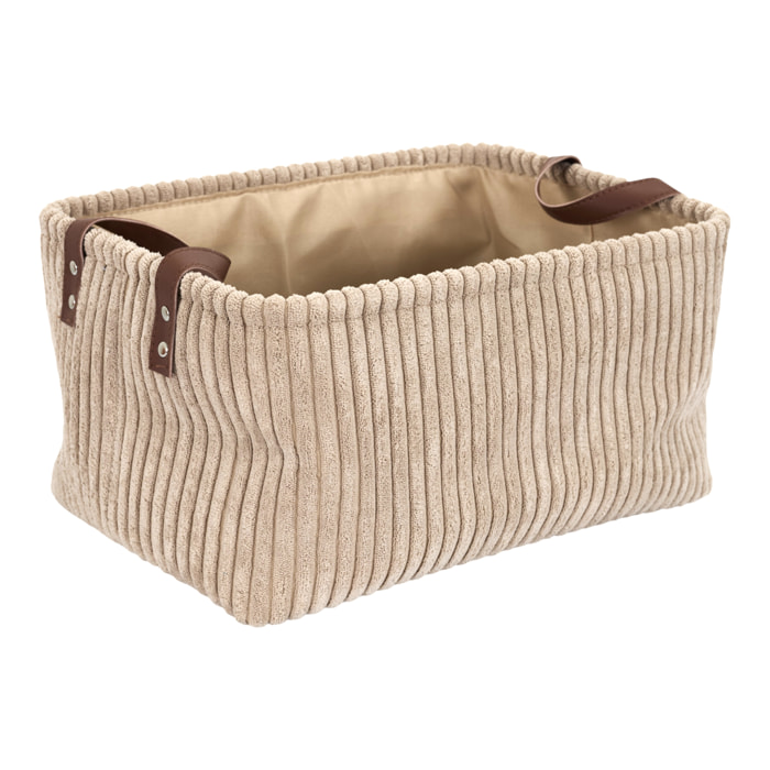 Panier Rangement Taupe Cotele X3 H20cm