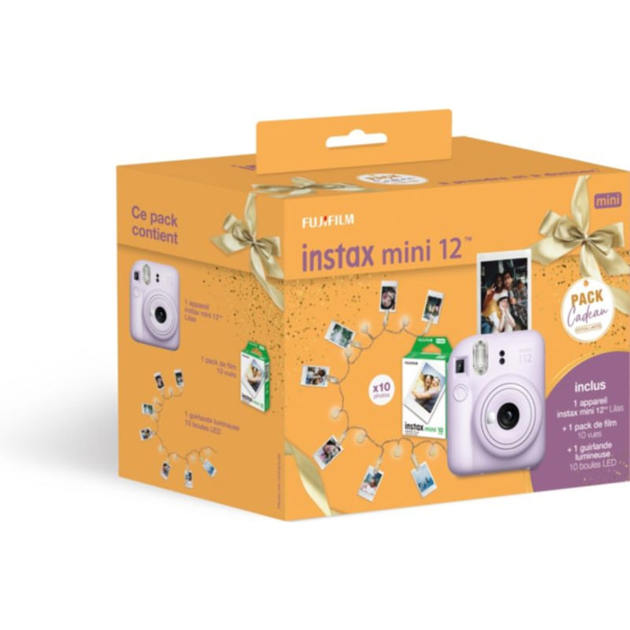 Appareil photo Instantané FUJIFILM Intax Mini 12 Lilas Pack cadeau