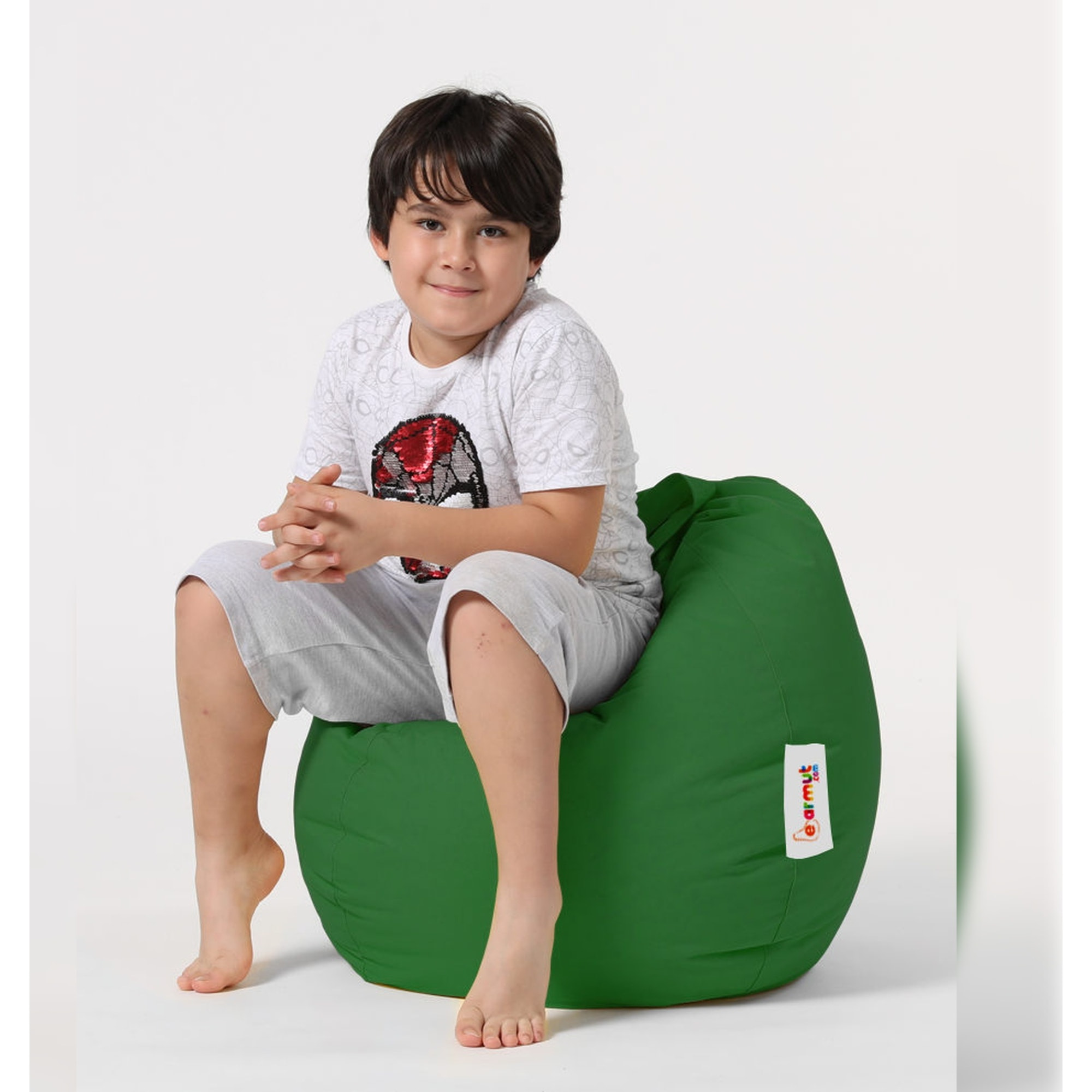 Sillón-puf para niños para exteriores verde