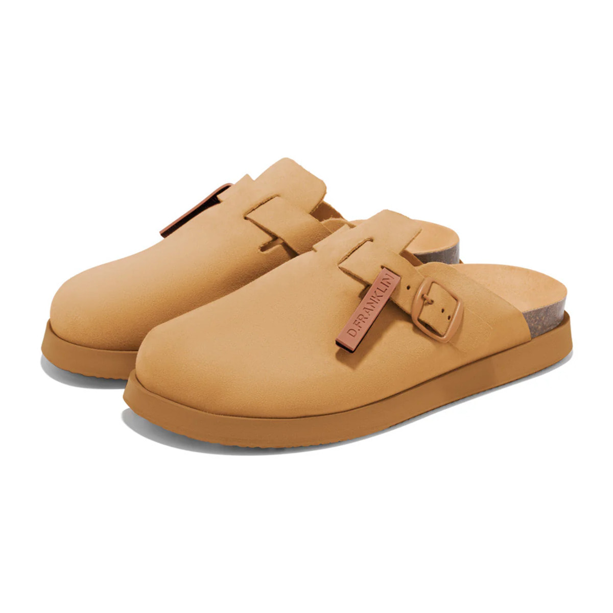 Sandalias Cerradas Vibe Clog Mujer Cierre Hebilla Tan