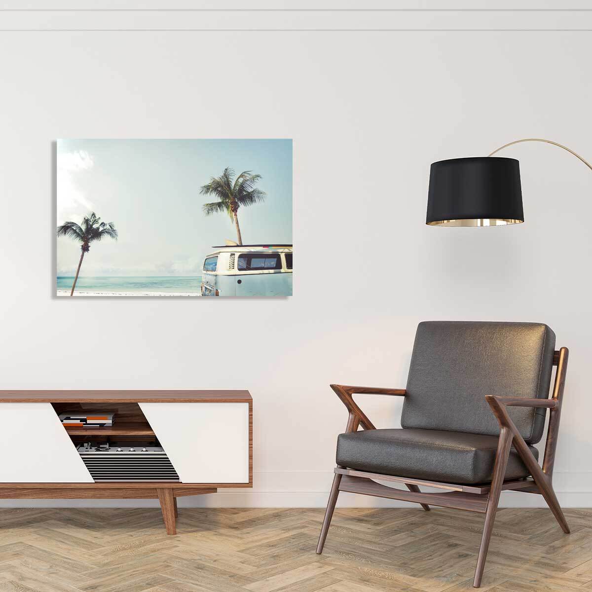 Tableau mer combi bleu sur la plage  Tableau alu Dibond