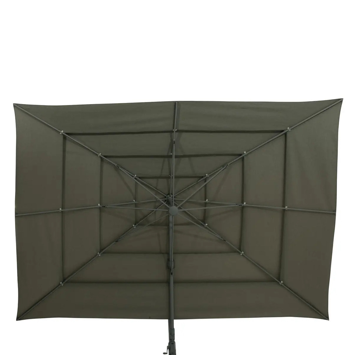 Parasol déporté rectangulaire inclinable Melhia 4x3 m vert laurier