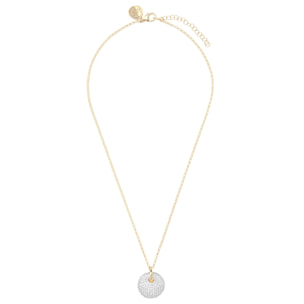 Collana Girocollo Golden con Pendente Pavé in Cubic Zirconia