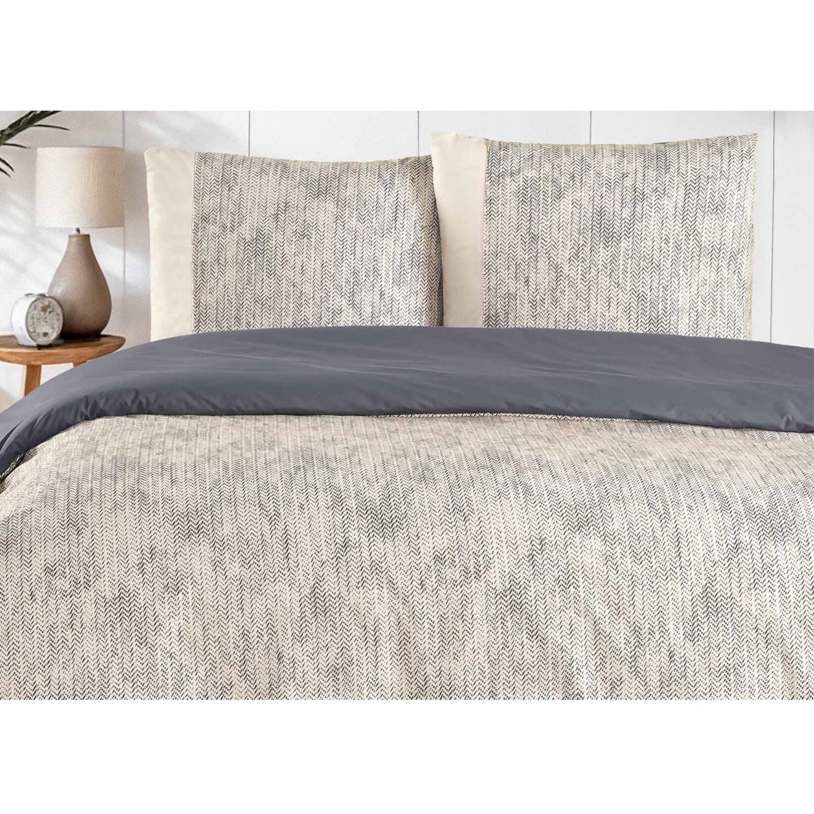 Parure housse de couette et taie(s) d'oreiller coton imprimé