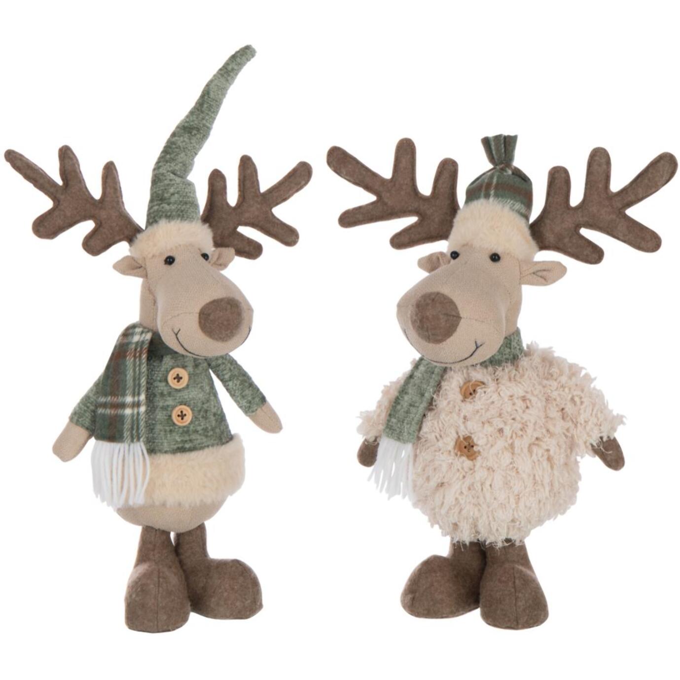 J-Line figurine Élan Foulard - polyester - blanc/vert - 2 pcs