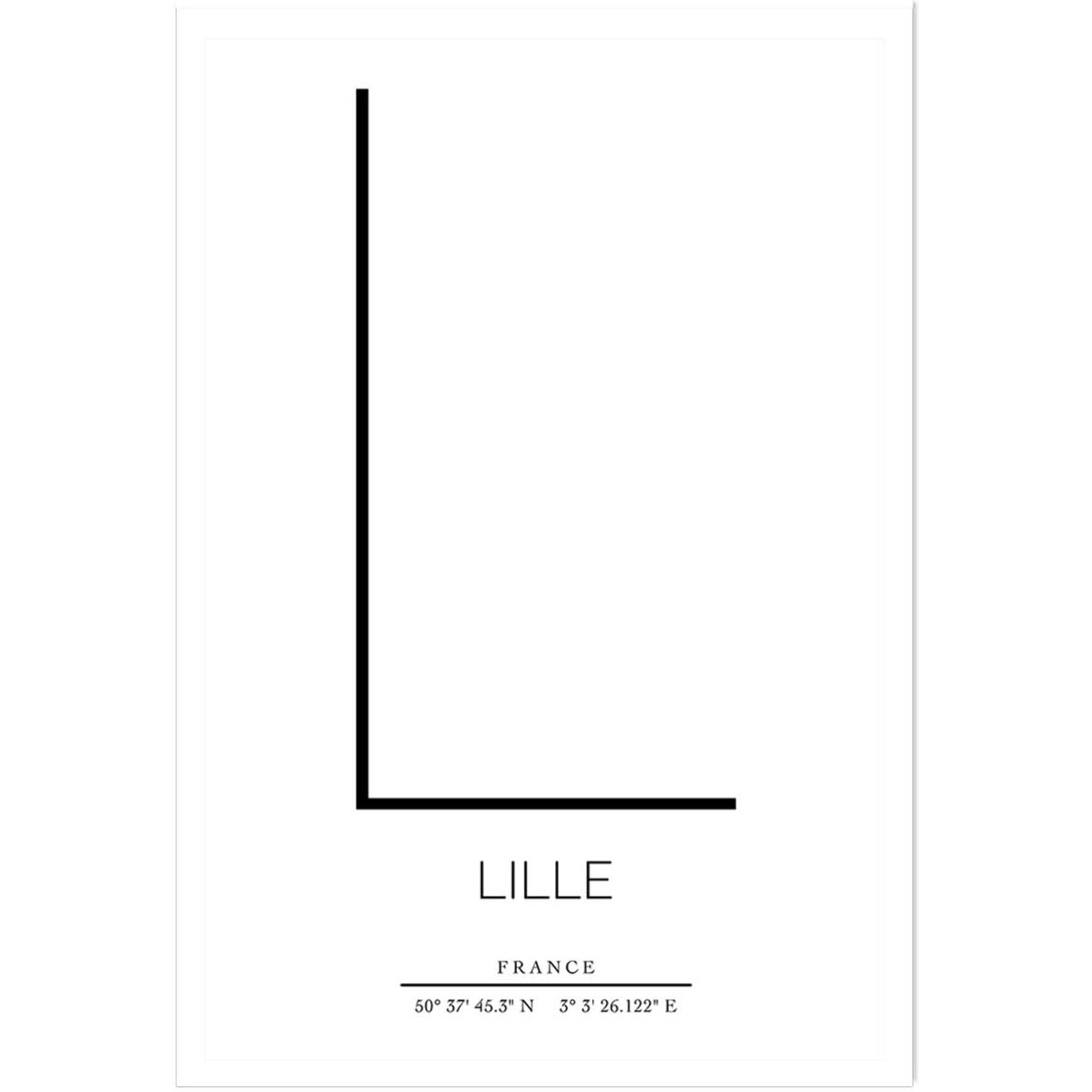 Poster l lille Affiche seule