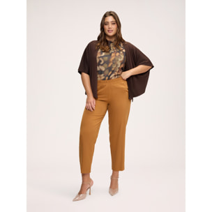 Fiorella Rubino - Coprispalle in jersey con maniche a kimono - Marrone
