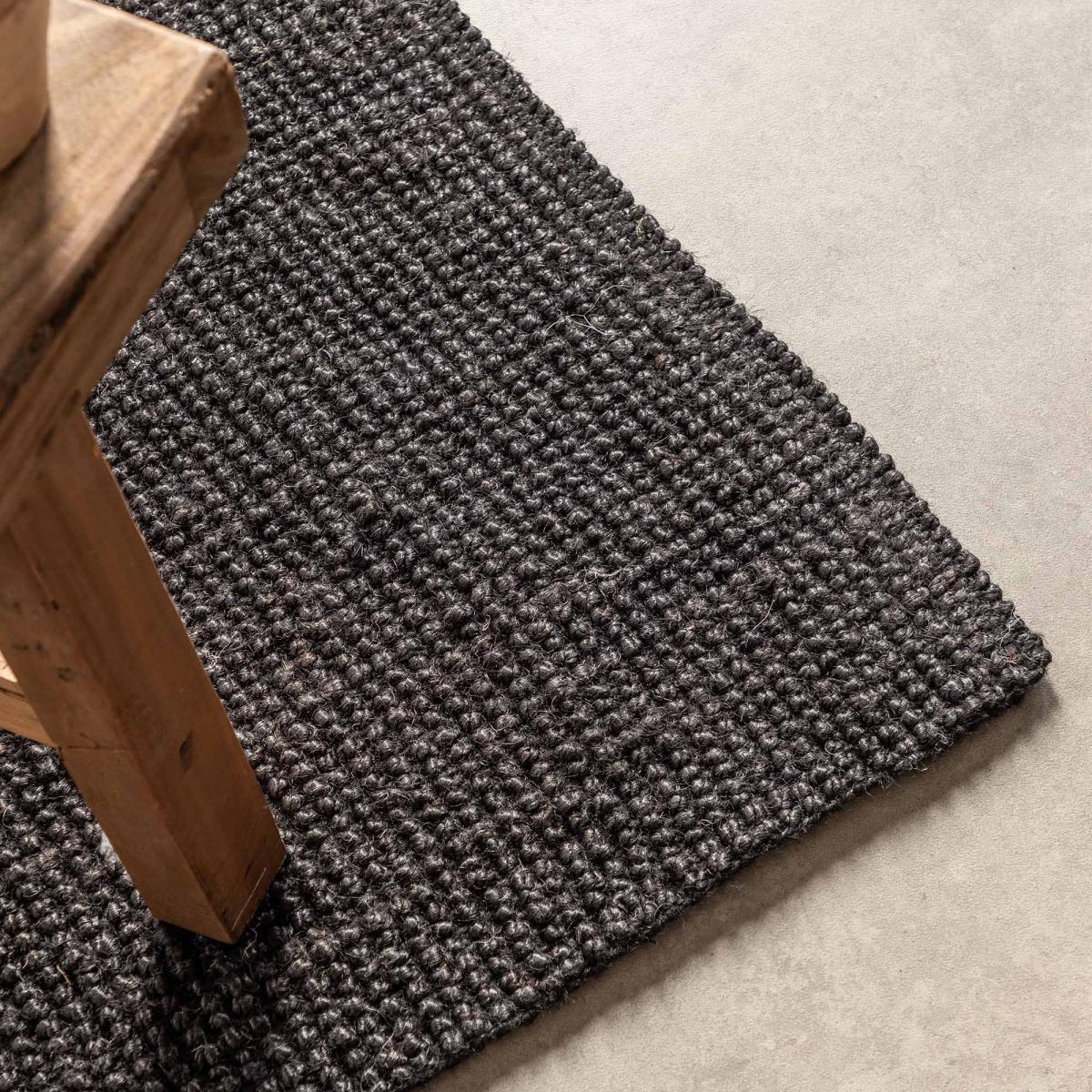 Tapis rond, forme ronde, motif uni, tissé à la main, sum