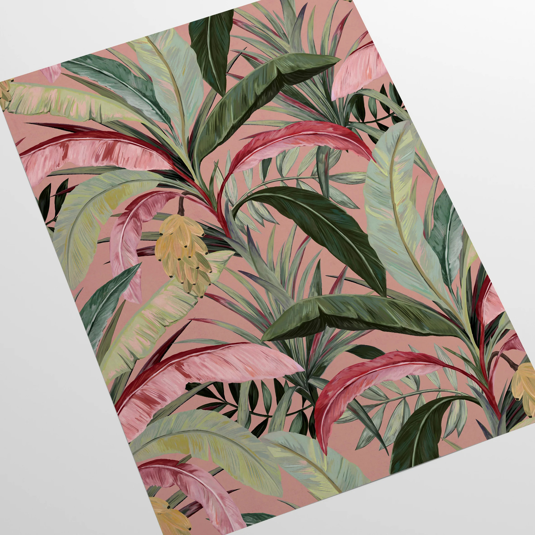 Carta da Parati Bosco Tropicale Rosa