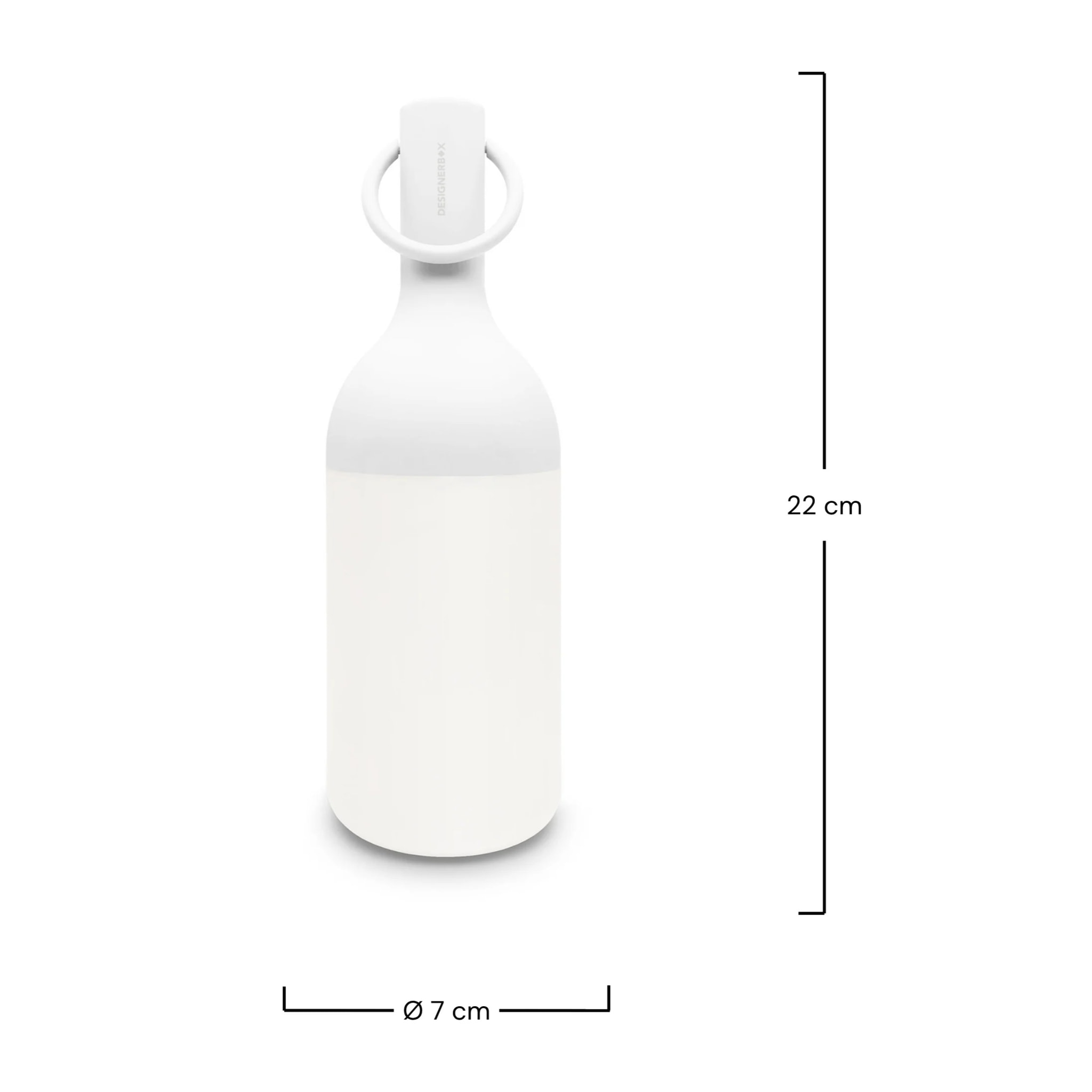Petite lampe nomade en plastique blanc - Elo