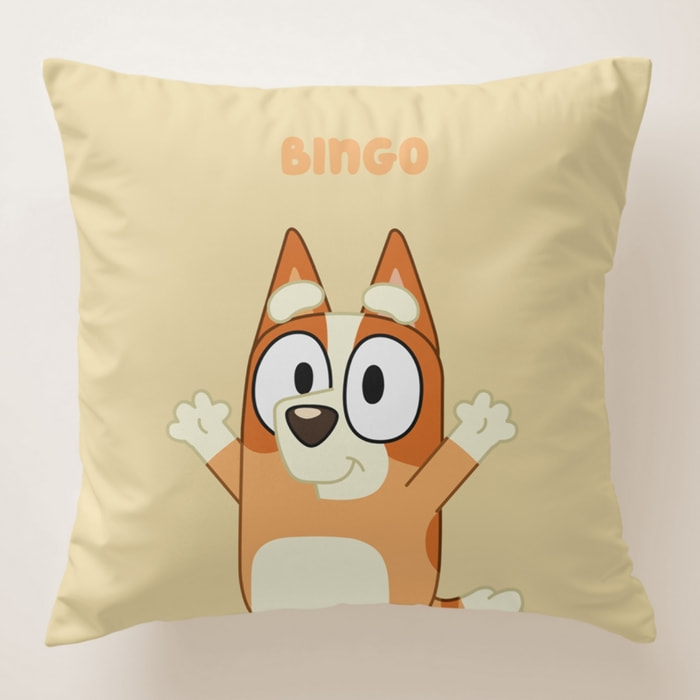 Funda cojin BLUEY con relleno 45x45 .