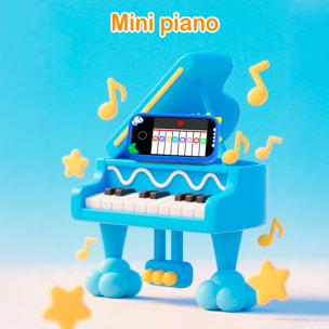 Teléfono infantil con 18 juegos y aprendizaje en inglés, con cámara dual y grabación de video. Pantalla táctil de 2,8". Sin posibilidad de SIM o llamadas. Funda de silicona de unicornio.