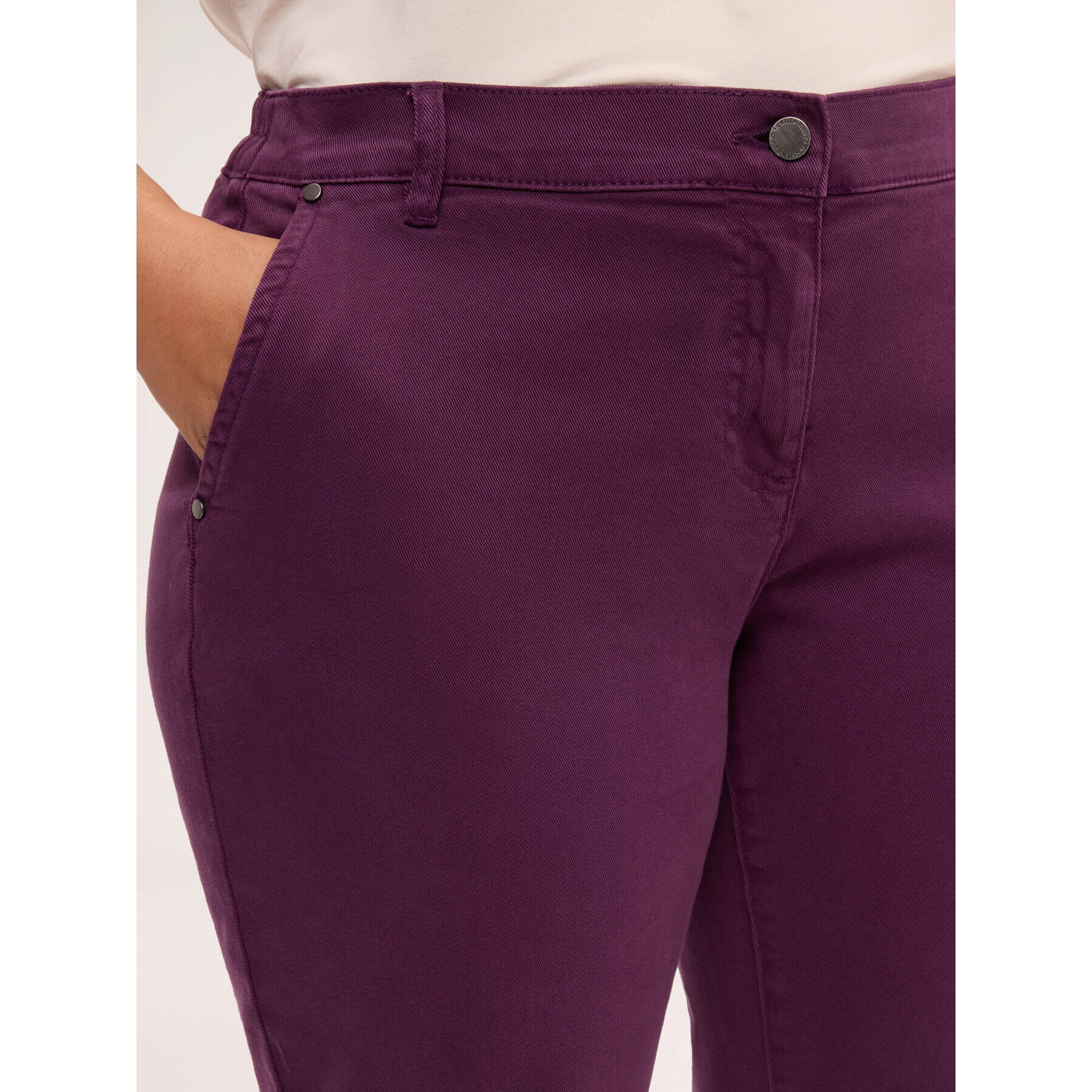 Fiorella Rubino - Pantalones chinos de mezcla de algodón - Violeta