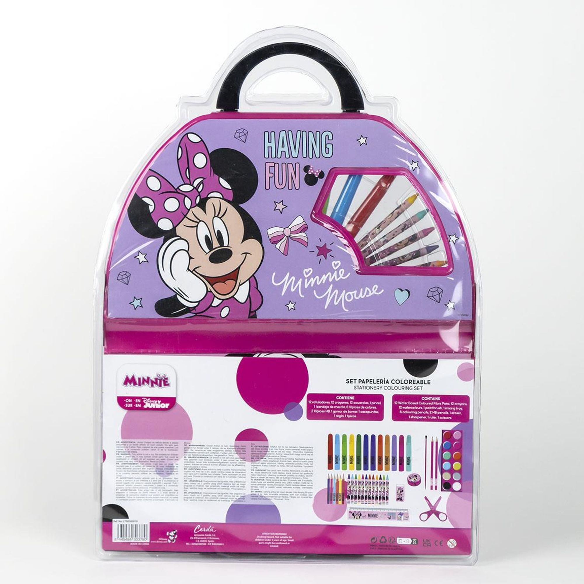 Set Papelería Coloreable 50 Piezas Minnie