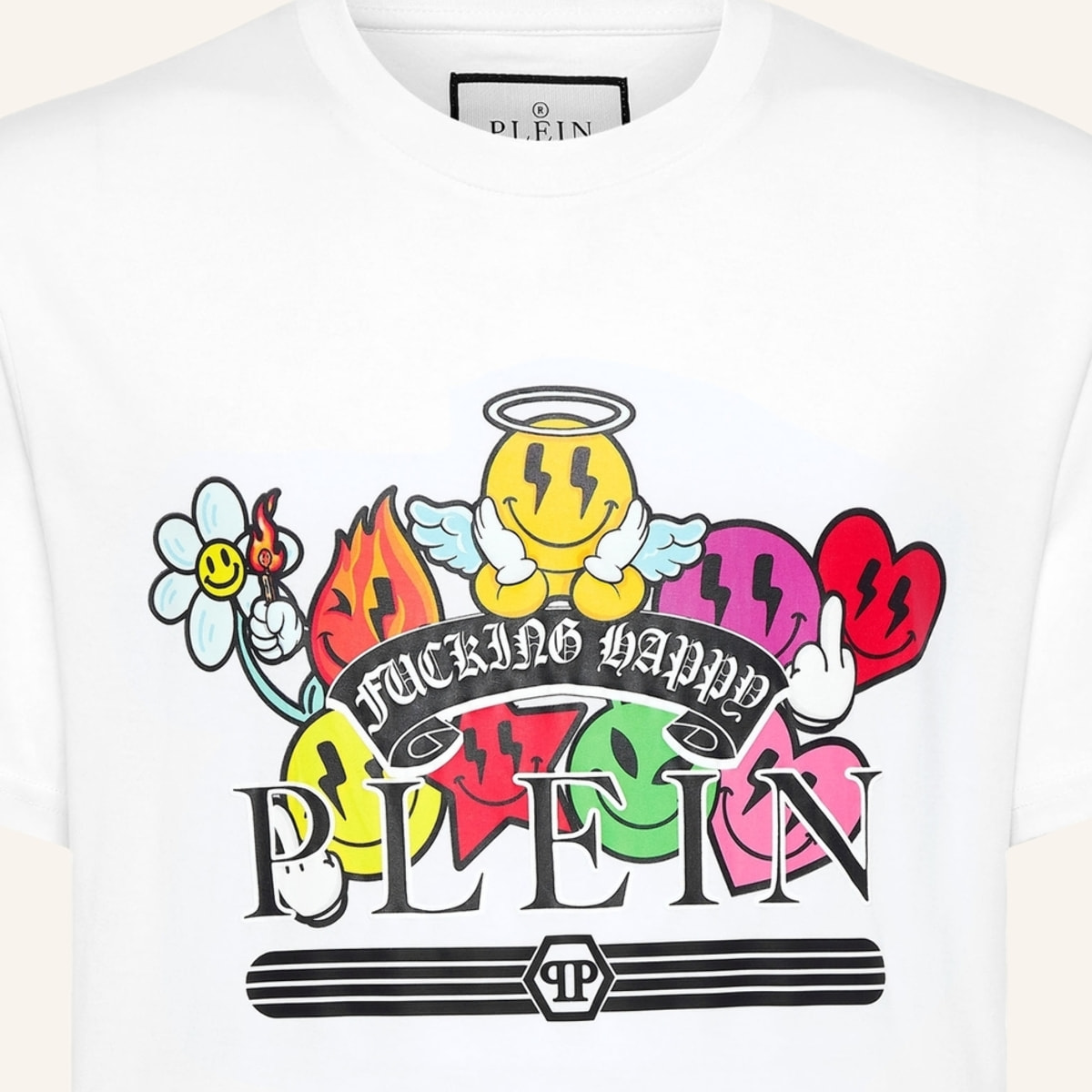 PHILIPP PLEIN Camiseta de cuello redondo y manga corta