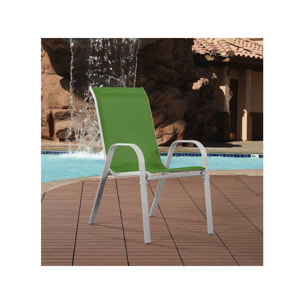 Fauteuil jardin Textilène "Cordoba" - Phoenix - Vert - Lot de 4