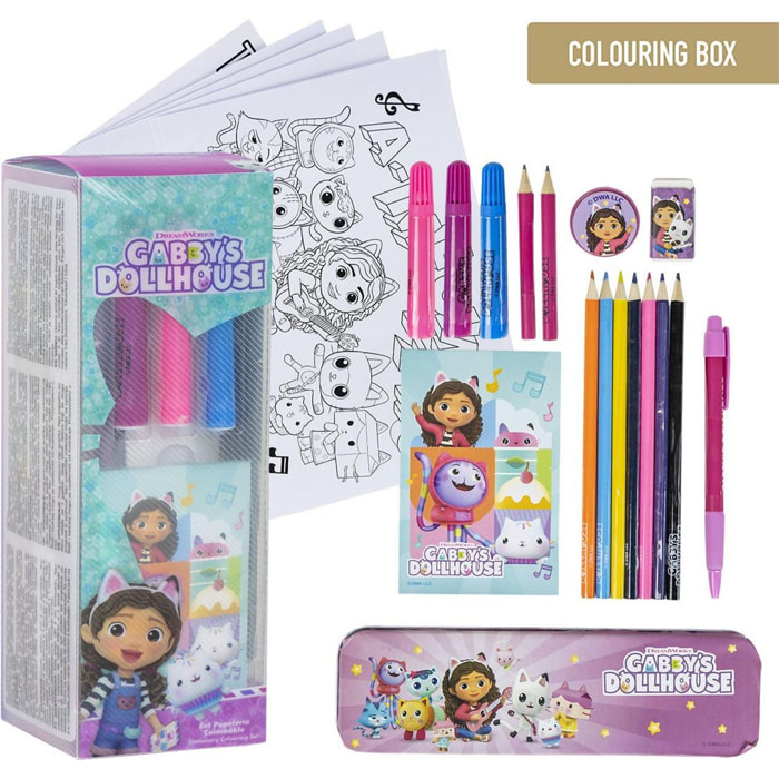Set Papelería Coloreable Gabby´S Dollhouse