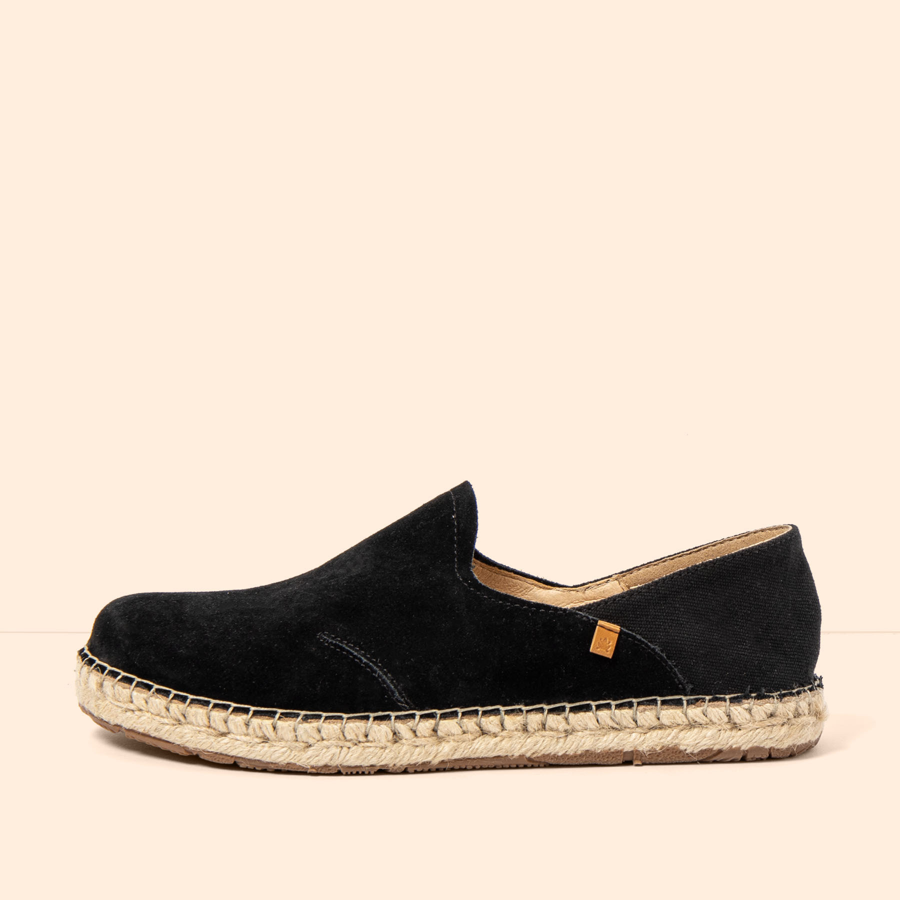 Zapatos N677 SILK SUEDE-COTTON BLACK / CAMPOS color Black