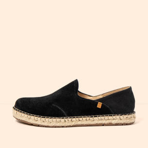 Zapatos N677 SILK SUEDE-COTTON BLACK / CAMPOS color Black