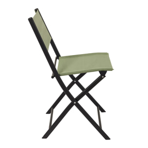 Chaise Exterieur Pliable Elba Textilene Vert - Lot De 4