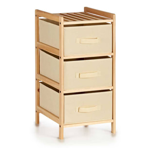 Mueble ancho 3 cajones color crema colección kipit