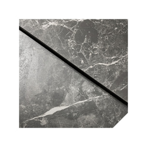 Table extensible carrée 90/160 cm céramique gris marbré - MARTY