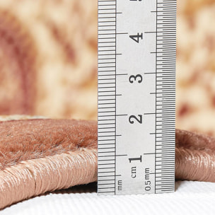 Tapis oriental 197x295 rectangle rose tissé motif ancestral PEMBE