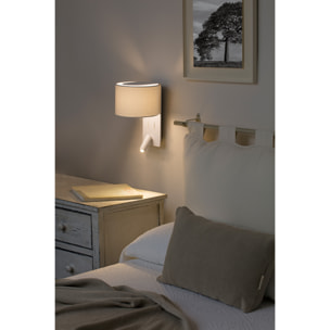 FOLD Lampe applique blanche avec lecteur LED