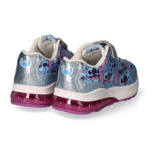 Zapatilla deportiva infantil suela ligera con luces "Stitch"
