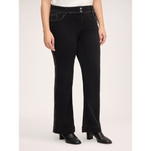 Fiorella Rubino - Jeans bootcut lavaggio rinse scuro - Nero