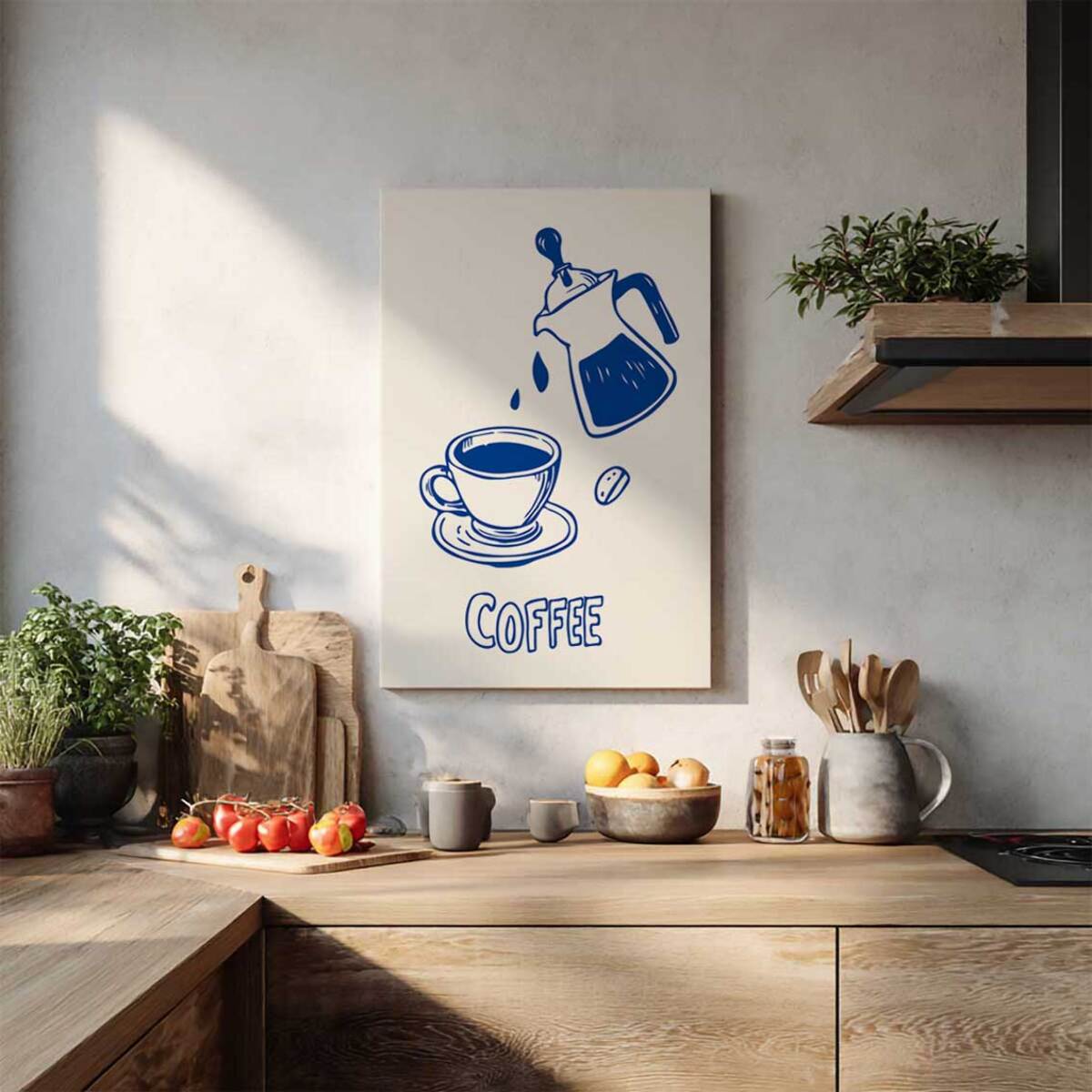 Tableau cafetière et tasse Coffee Toile imprimée