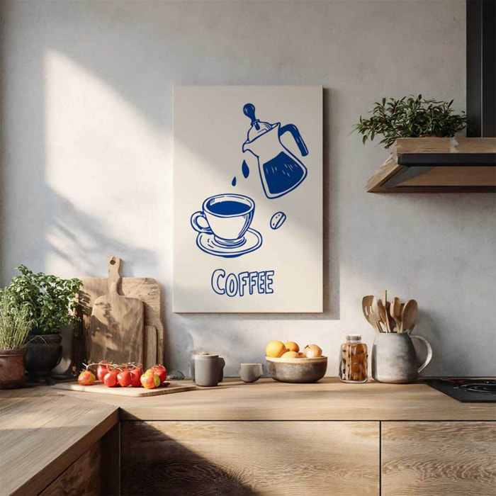 Tableau cafetière et tasse Coffee Toile imprimée