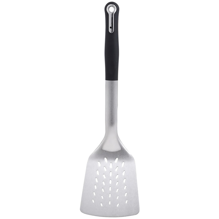 Espátula ranurada foodies 33,6x9,5x4,6cm en acero inoxidable + pbt masterpro