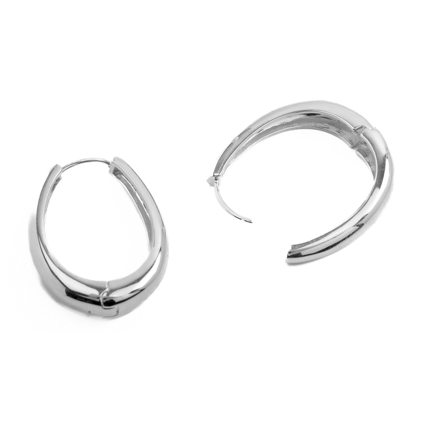 Pendientes de 31mm de diámetro acabado plata