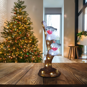Lámpara decorativa en forma de pájaros en árbol con 30 leds blancos