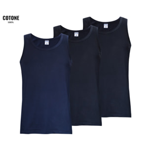 3 Canotte Uomo 100% Cotone NOTTINGHAM Art. VL700