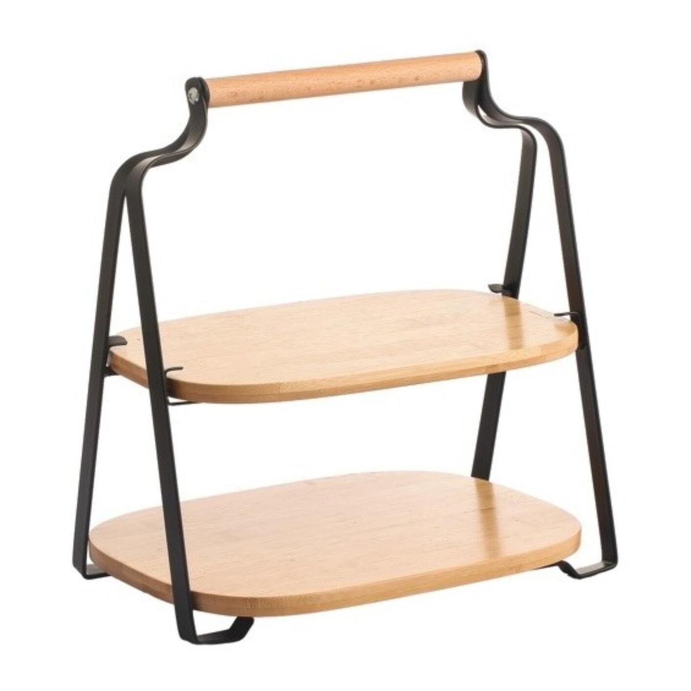 Estante de mesa diseño industrial con 2 niveles