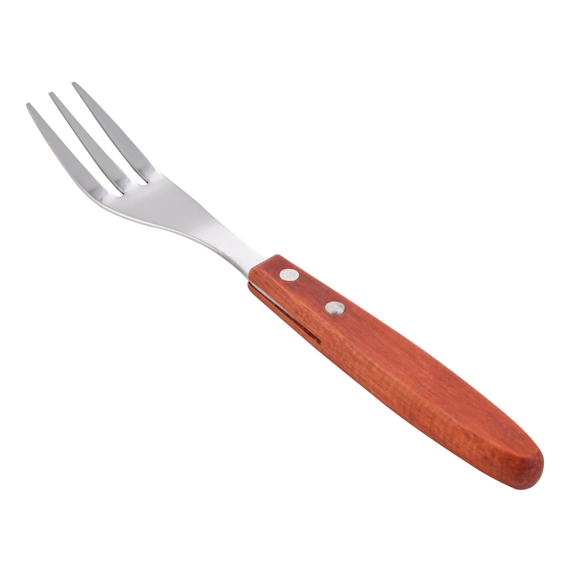 Juego de 4 tenedores bbq para carne en acero inoxidable bergner
