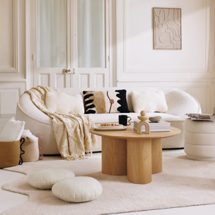 Coussin forme Wavy bliss blanc 48x35cm