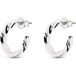 Pendientes Twine Plata