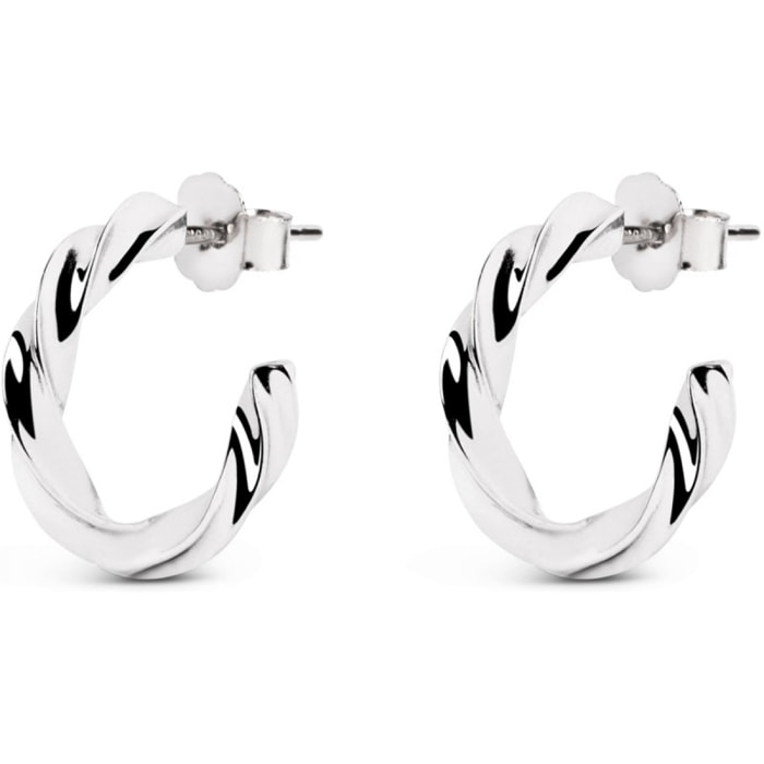 Pendientes Twine Plata