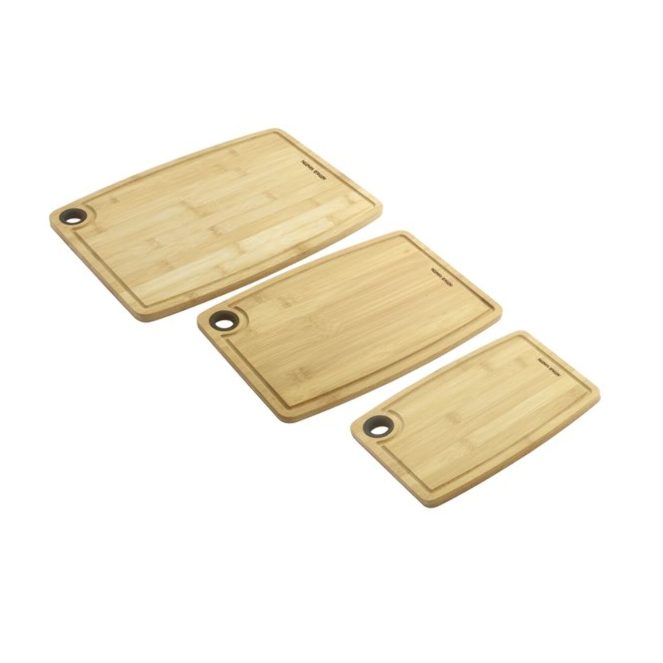 AM. Lot de 3 planches à découper en bambou
