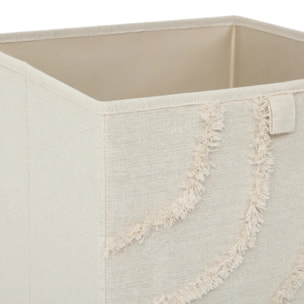 Boîte de rangement Mix'n modul 31x31cm relief bali beige