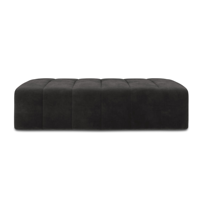 Pouf "Marcel" 2 places en velours gris foncé